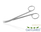 FOMON Präparierschere, Nasenschere, stumpf, gebogen | 12 cm bis 15 cm